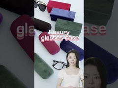 Marca SF Velvet 5 cores caixa de ferro de metal roxo roxo verde azul preto caixa de óculos ópticos